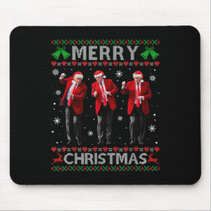 Funny Trump Tanz Frohe Weihnachten hässliche Weihn Mousepad