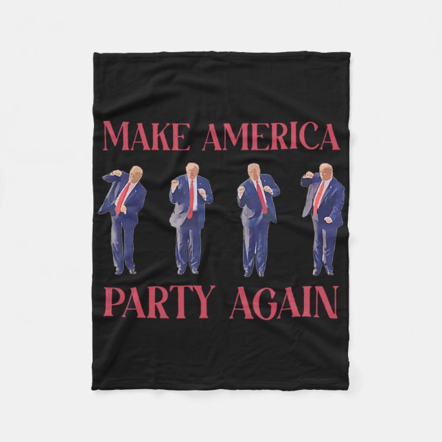 Funny Trump tanzen Fleecedecke (Vorderseite)