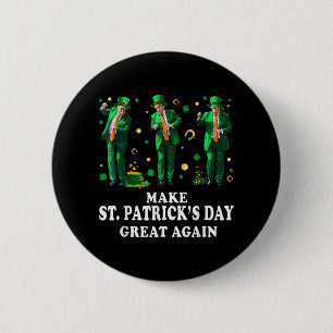 Funny Trump tanzen St. Patricks Day Great Ag Button