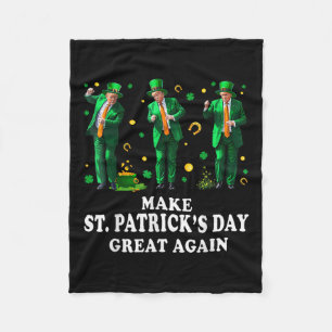 Funny Trump tanzen St. Patricks Day Great Ag Fleecedecke
