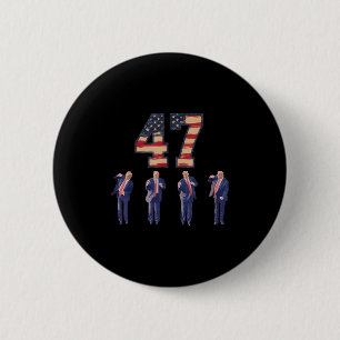 Funny Trump tanzt Amerika 47 Trump tanzt Men Wom Button