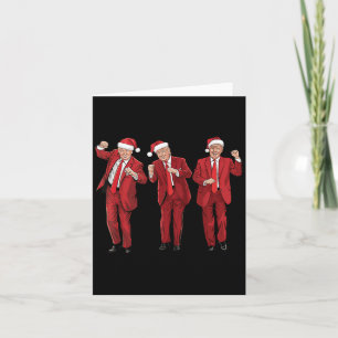 Funny Trump tanzt Frohe Weihnachts-Weihnachtsmannm Karte
