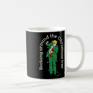 Funny Trump tanzt mit Lichtrocken um Christus Kaffeetasse