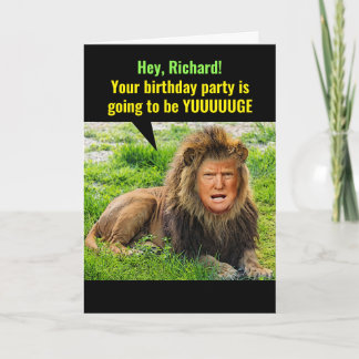 Funny Trump The Lyin' King Birthday Card Karte