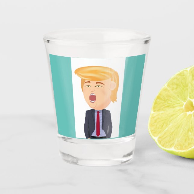 FUNNY TRUMP TIRE DES VERRES EN VERRE (Devant)
