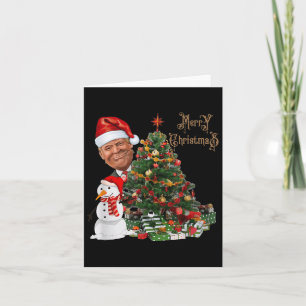 Funny Trump Tragen Weihnachtsmannmütze Frohe Weihn Karte