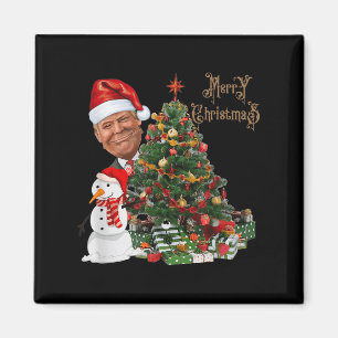 Funny Trump Tragen Weihnachtsmannmütze Frohe Weihn Magnet