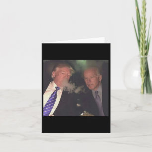 Funny Trump und Biden Rauchen Karte