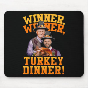 Funny Trump Vance Gewinner Gewinner Türkei Abendes Mousepad