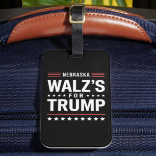 Funny Trump Vance Walz für Trump Nebraska Gepäckanhänger