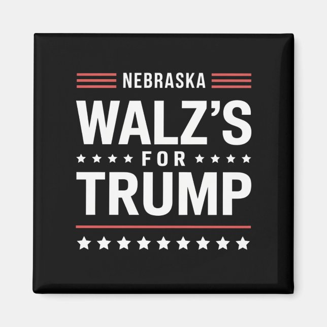 Funny Trump Vance Walz für Trump Nebraska Magnet (Vorne)