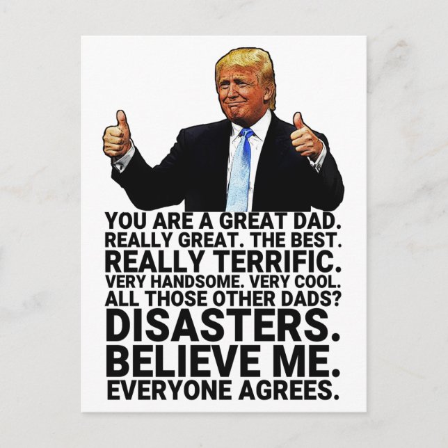 Funny Trump Vater Geburtstagskarte Postkarte (Vorderseite)