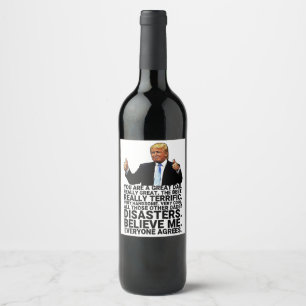 Funny Trump Vater Geburtstagskarte Weinetikett