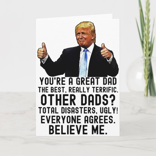 Funny Trump Vatertag Card Karte (Vorderseite)