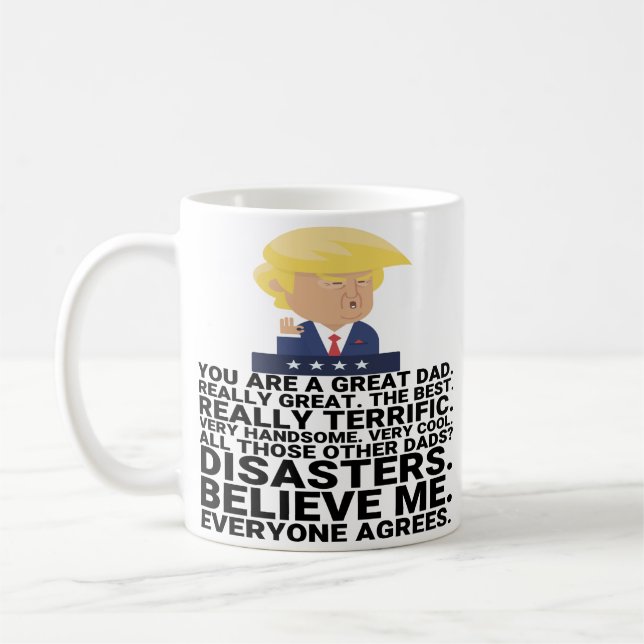 Funny Trump Vatertag Kaffeetasse (Links)