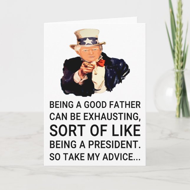 Funny Trump Vatertag Karte (Vorderseite)