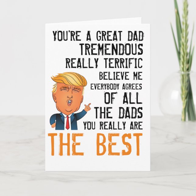 Funny Trump Vathers Day Card (Vorderseite)