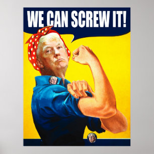 Funny Trump Vintage Poster "We Can Do it"