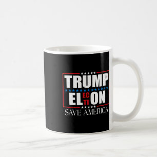 Funny Trump Wahl US Flagge Trump Elon Rettete Amer Kaffeetasse