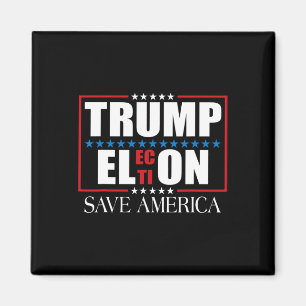 Funny Trump Wahl US Flagge Trump Elon Rettete Amer Magnet