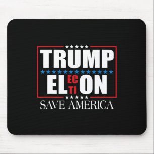 Funny Trump Wahl US Flagge Trump Elon Rettete Amer Mousepad