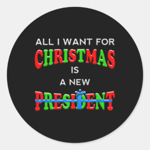 Funny Trump Weihnachten Anti Biden Wähler Männer F Runder Aufkleber