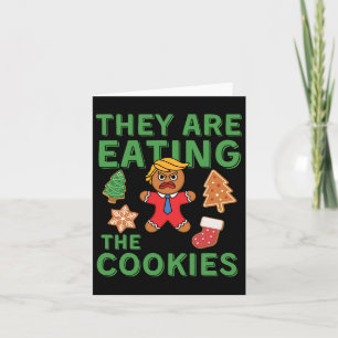 Funny Trump Weihnachten - Sie essen das Keks Karte