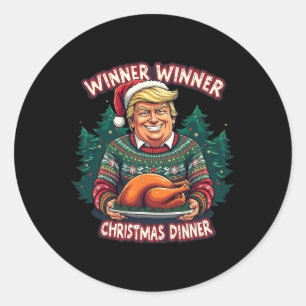 Funny Trump Weihnachts-Spaß Gewinner Christma Runder Aufkleber