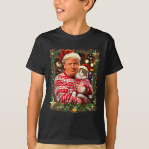 Funny Trump Weihnachts-Sweater für Katzenliebhaber T-Shirt