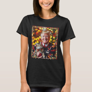 Funny Trump Weihnachts-Sweater für Katzenliebhaber T-Shirt