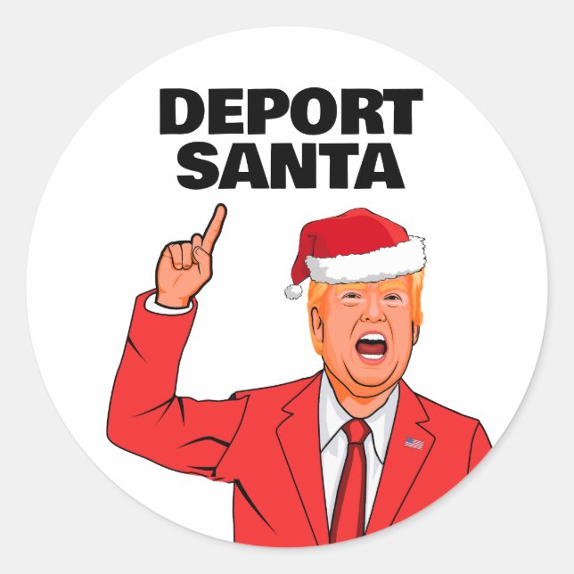 Funny Trump Weihnachtsdepot Runder Aufkleber (Vorderseite)