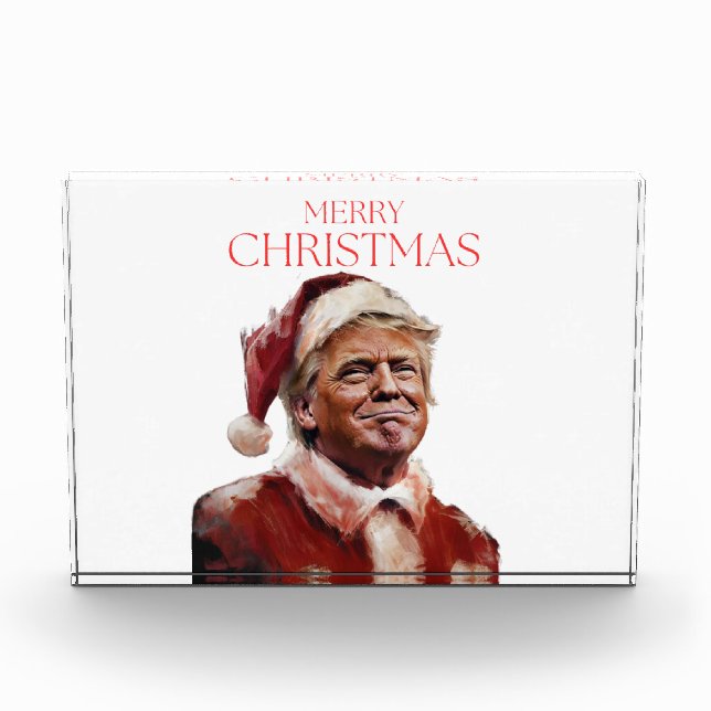 Funny Trump Weihnachtskarte Fotoblock (Vorderseite)