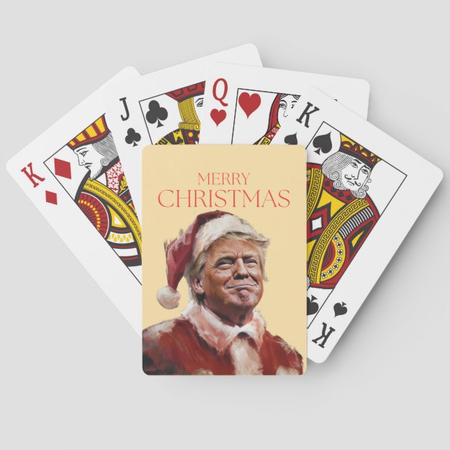 Funny Trump Weihnachtskarte Spielkarten (Rückseite)