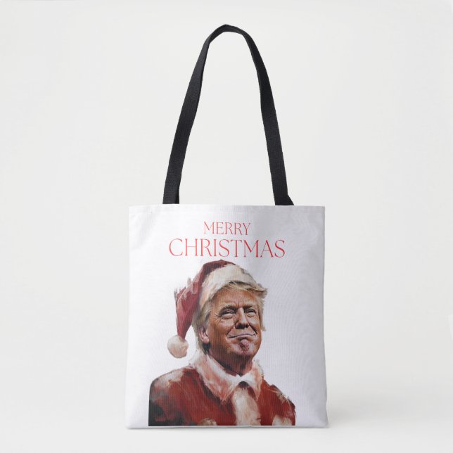 Funny Trump Weihnachtskarte Tasche (Vorderseite)