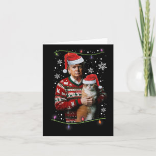 Funny Trump Weihnachtskatzenliebhaber Karte