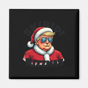 Funny Trump Weihnachtsmann Trump Skibidi Ri Magnet