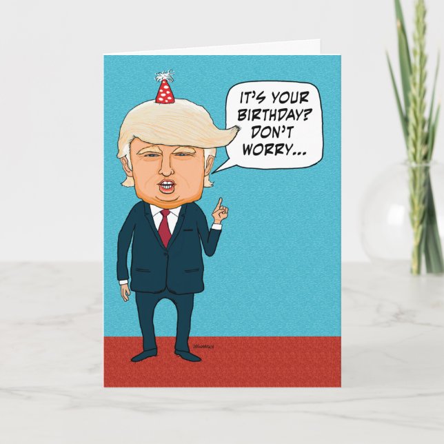 Funny Trump Won't Deport Old People Birthday Karte (Vorderseite)