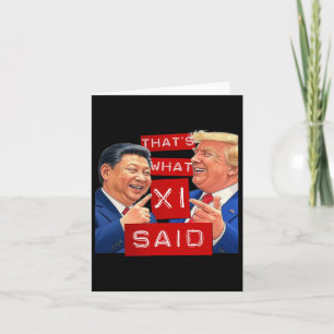 Funny Trump Xi und Trump lachen Shirt Karte