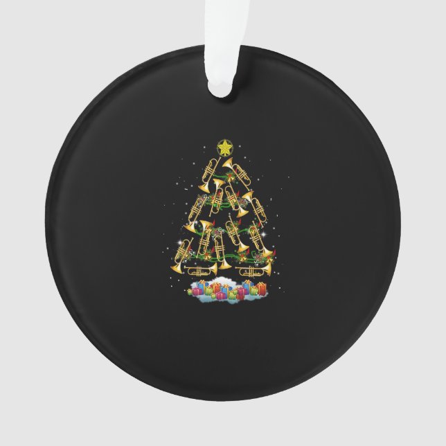 Funny Trumpet Christmas Tree Ornamy Music Band (devant)