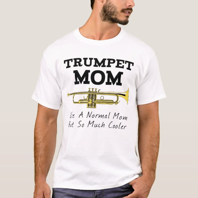 Funny Trumpet Player Marching Band Mama T-Shirt (Vorderseite)