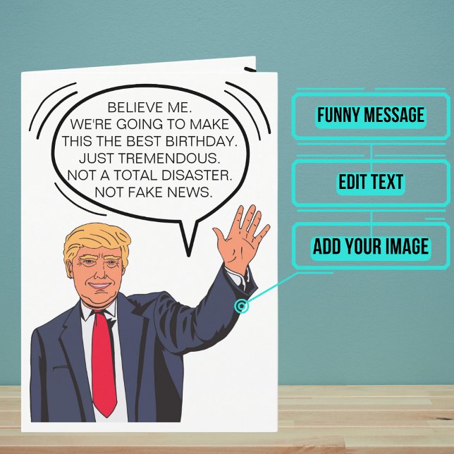 Funny Trumpisms Birthday Card Karte (This funny card comes directly from the President as if he is speaking in Trumpisms.)
