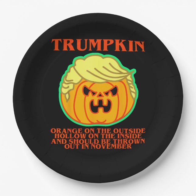 Funny Trumpkin Pappteller (Vorderseite)