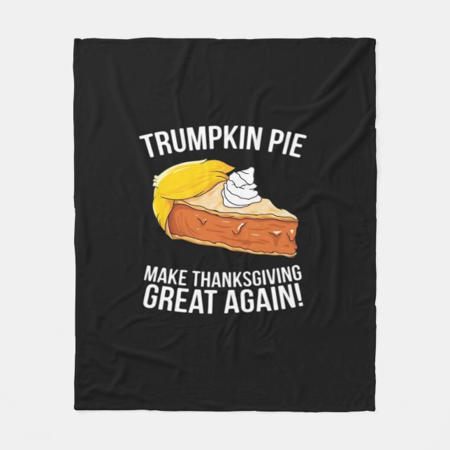 Funny Trumpkin Pie Erntedank wieder groß machen Fleecedecke (Vorderseite)