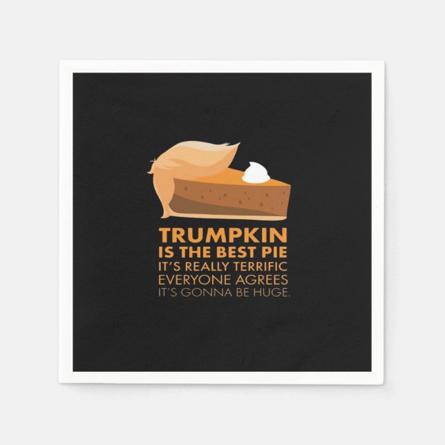 Funny Trumpkin Pie Serviette (Vorderseite)