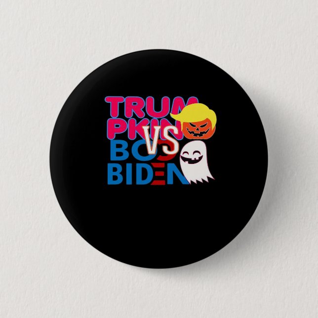 Funny Trumpkin Vs Boo Biden Halloween Design Class Button (Vorderseite)