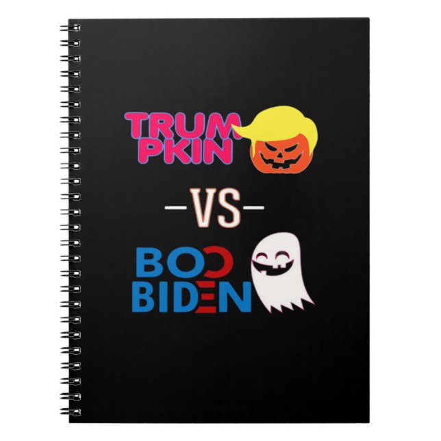 Funny Trumpkin Vs Boo Biden Halloween Design Class Notizblock (Vorderseite)