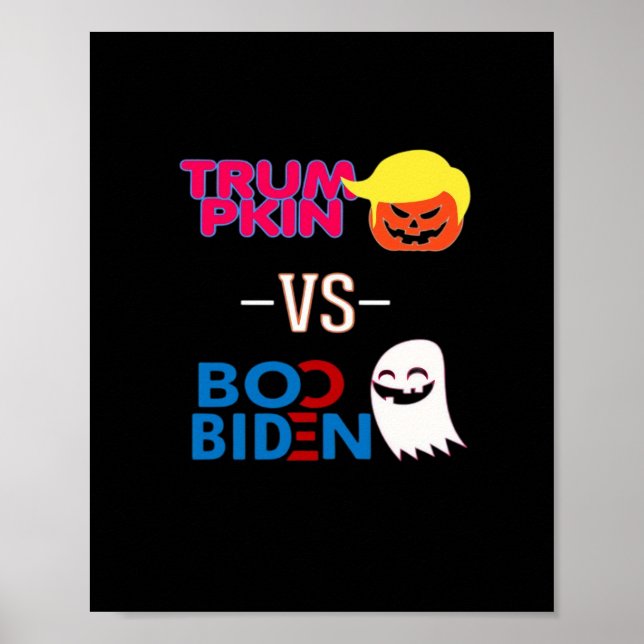 Funny Trumpkin Vs Boo Biden Halloween Design Class Poster (Vorne)