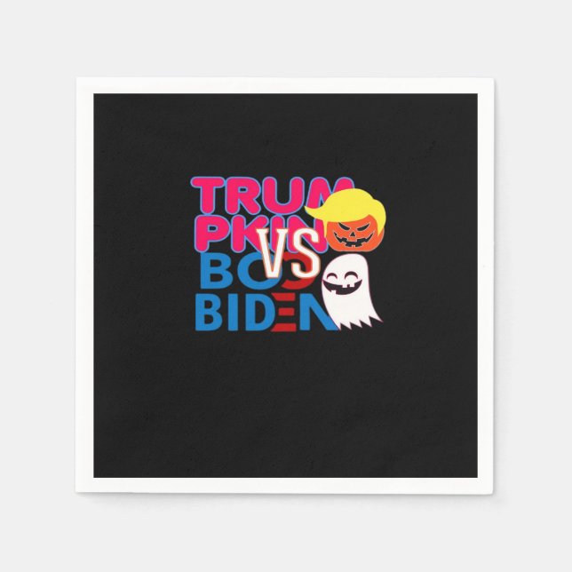 Funny Trumpkin Vs Boo Biden Halloween Design Class Serviette (Vorderseite)