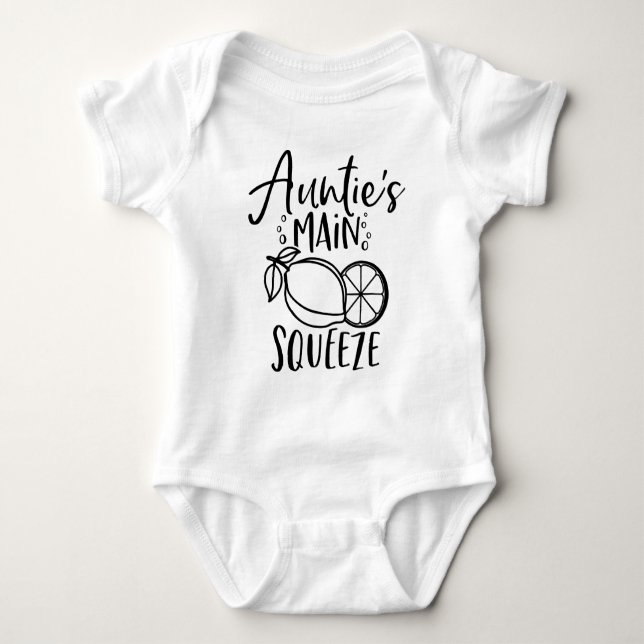 Funny Ttie Baby Schwangerschaft Reveal Kinder Aunt Baby Strampler (Vorderseite)