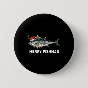 Funny Tuna Fisch Weihnachtsmann Weihnachten Weihna Button